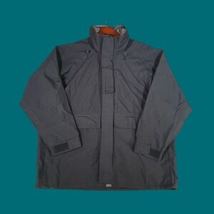 Cold Weather Parka Jacket Mens Large C-44 Gore-Tex Black Hooded Military